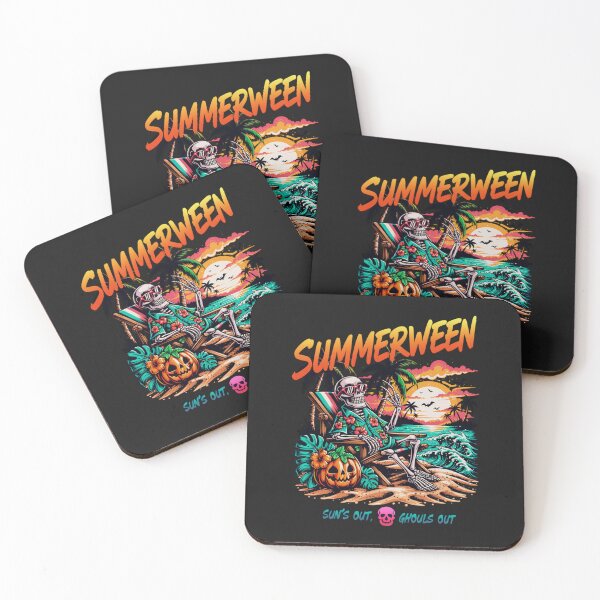 Item preview, Summerween Suns Out Ghouls Out Skeleton Relaxing Beach Summer Halloween designed and sold by WillieLawhon.