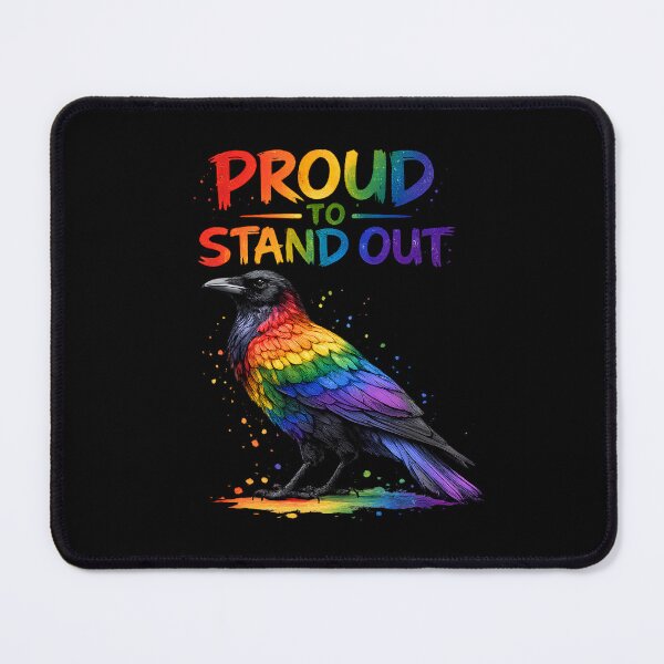 Item preview, Proud To Stand Out Rainbow Crow. designed and sold by HorrorInkStudio.