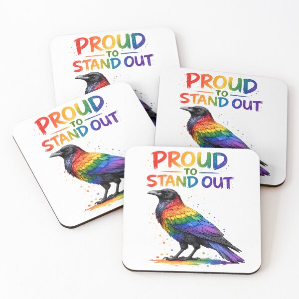 Item preview, Proud To Stand Out Rainbow Crow. designed and sold by HorrorInkStudio.