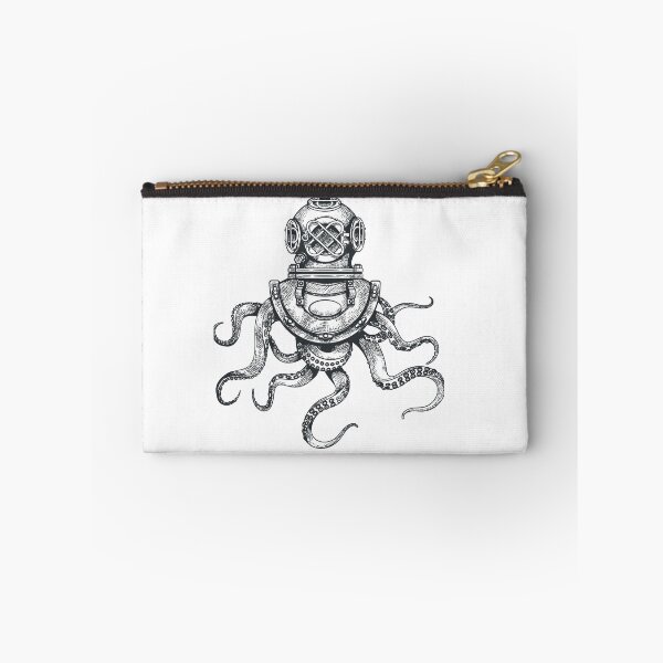 Item preview, Vintage Diving Octopus Illustration designed and sold by thelivingrp.