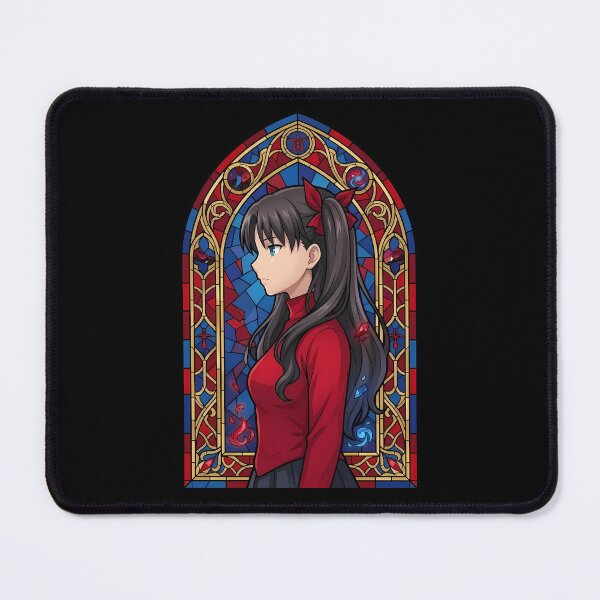 Item preview, Rin Tohsaka Fate Stay Night Crimson Stained Glass Profile designed and sold by mildaclairmo.