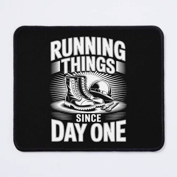 Item preview, Running Things Since Day One Gift for Men Tradesman Construction Worker designed and sold by Say It With Ink.