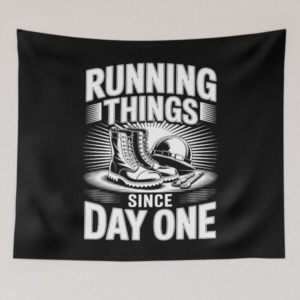 Item preview, Running Things Since Day One Gift for Men Tradesman Construction Worker designed and sold by Say It With Ink.