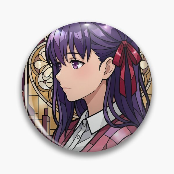 Item preview, Sakura Matou Fate Stay Night Elegant Stained Glass Anime Girl designed and sold by mildaclairmo.