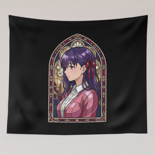 Item preview, Sakura Matou Fate Stay Night Elegant Stained Glass Anime Girl designed and sold by mildaclairmo.