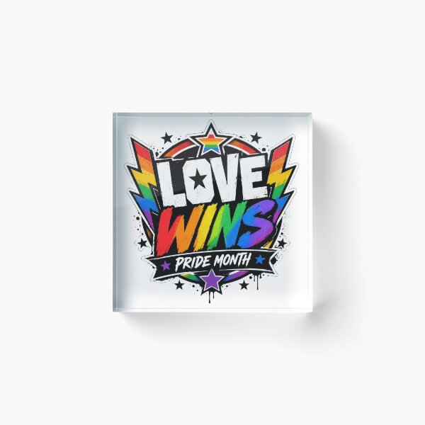 Item preview, Love Wins Bold Rainbow Pride Month Streetwear Graphic Logo, Sticker, T-shirt designed and sold by martin-i13.