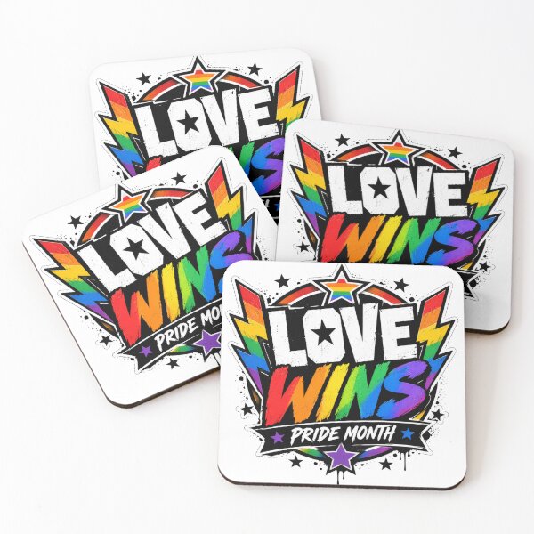 Item preview, Love Wins Bold Rainbow Pride Month Streetwear Graphic Logo, Sticker, T-shirt designed and sold by martin-i13.