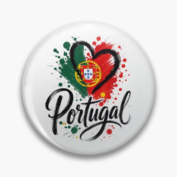 Item preview, Portugal Flag Heart Ink Splatter National Pride Calligraphy Football Fan T Shirt designed and sold by DienesAngele.