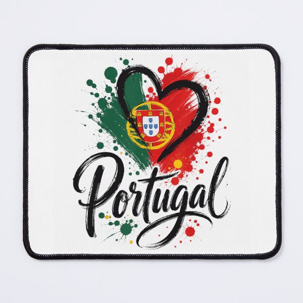 Item preview, Portugal Flag Heart Ink Splatter National Pride Calligraphy Football Fan T Shirt designed and sold by DienesAngele.