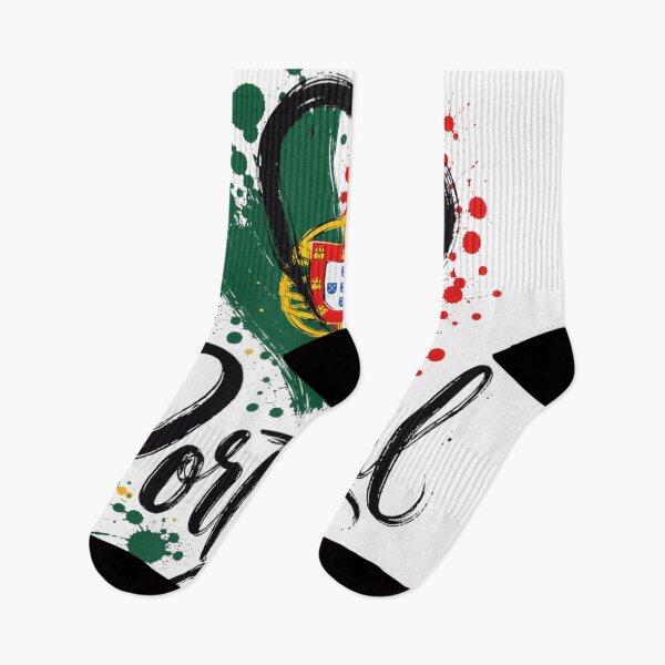 Item preview, Portugal Flag Heart Ink Splatter National Pride Calligraphy Football Fan T Shirt designed and sold by DienesAngele.
