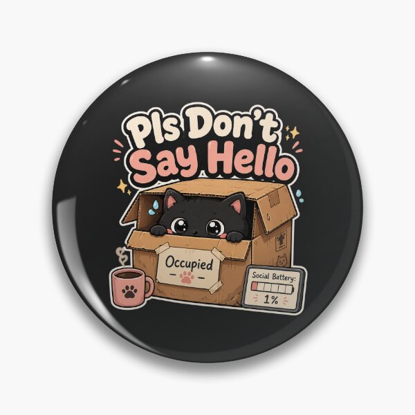 Item preview, Please Don’t Say Hello Cat  Primary Tag designed and sold by rygenr8.