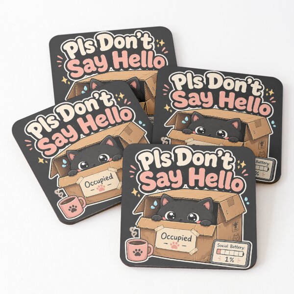 Item preview, Please Don’t Say Hello Cat  Primary Tag designed and sold by rygenr8.