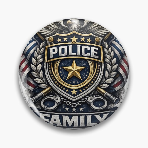 Item preview, Proud Police Family Badge Design designed and sold by SugarSketch by VanshShristi.