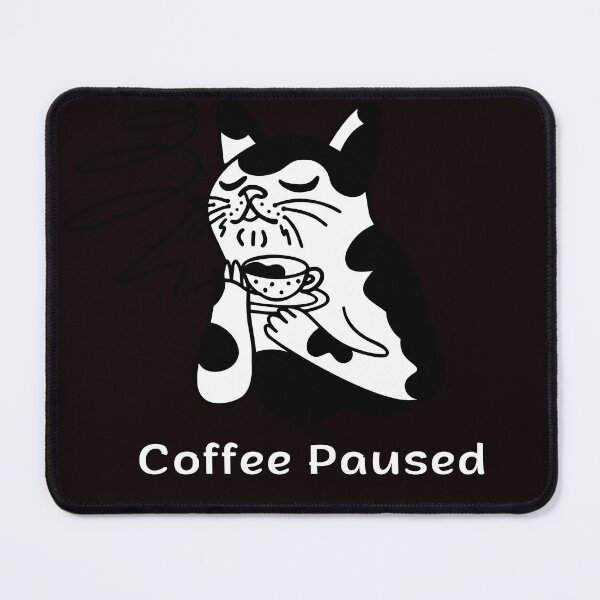 Item preview, Coffee Paused Cat – Funny Coffee Mood Espresso Yourself Cats Design designed and sold by ContigoART.