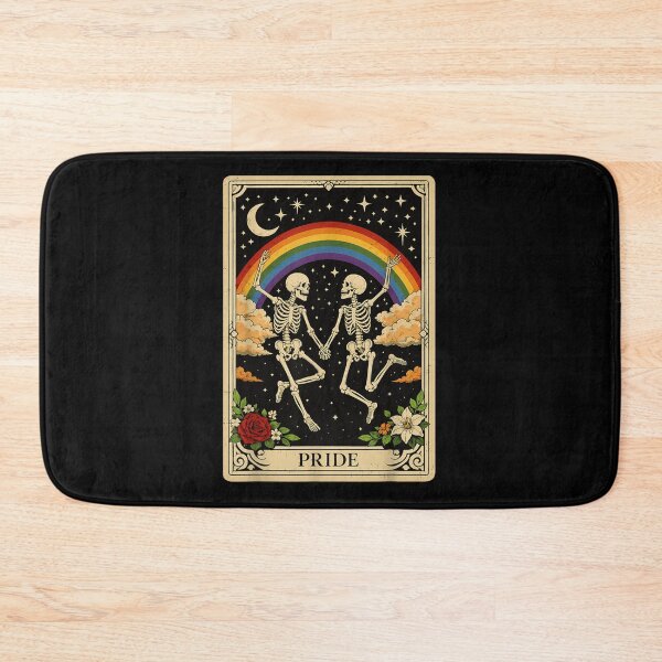 Item preview, Vintage Pride Tarot Card Dancing Skeletons Rainbow Celestial Constellation Art designed and sold by WilliaMaler.