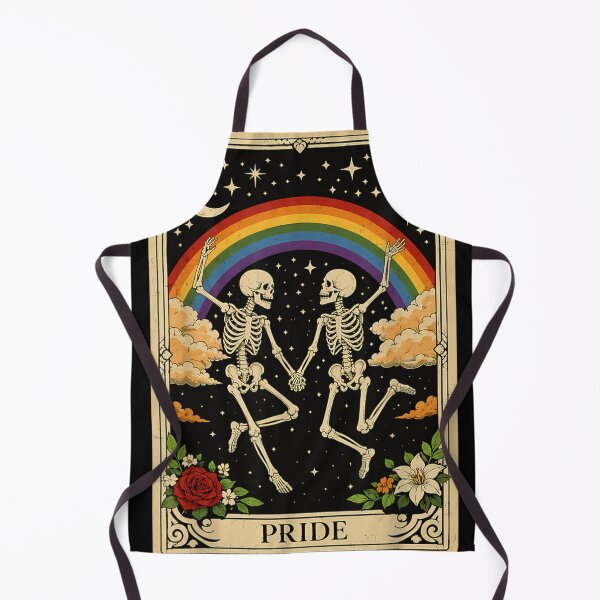 Item preview, Vintage Pride Tarot Card Dancing Skeletons Rainbow Celestial Constellation Art designed and sold by WilliaMaler.