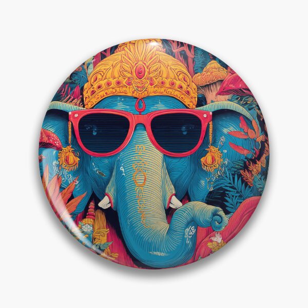 Item preview, Ganesha In Mystic Jungle Psychedelic Mushroom Pop Art designed and sold by PANNARUK THAILAND.