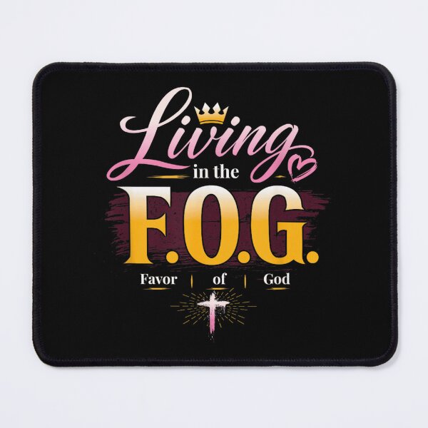 Item preview, Living In The FOG Favor Of God Christian Cross Faith Quote designed and sold by WilliaMaler.