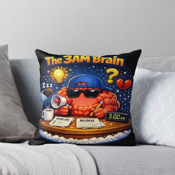 Item preview, The 3AM Brain — Funny Insomnia Overthinking Humor Cartoon Art designed and sold by ArtoryWorks.