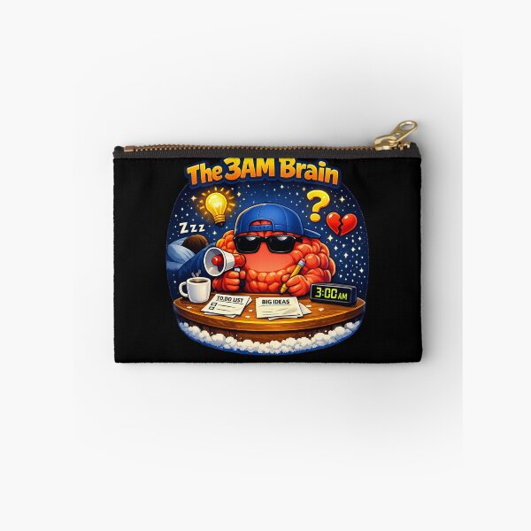 Item preview, The 3AM Brain — Funny Insomnia Overthinking Humor Cartoon Art designed and sold by ArtoryWorks.