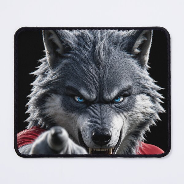 Item preview, Angry Wolf Football Player Pointing at You | Funny 3D Cartoon designed and sold by M.Store.