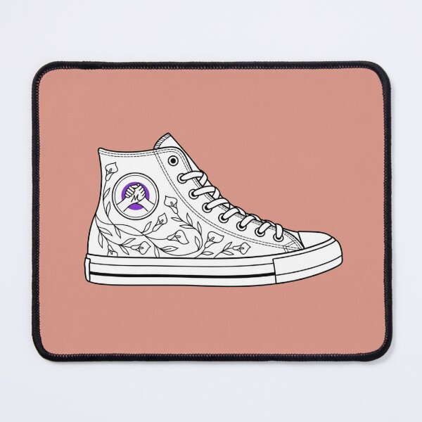Item preview, Minimalist Sneaker with Flowers designed and sold by NoraStudioArt.