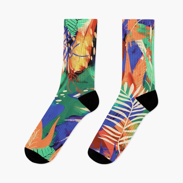 Item preview, Caribbean Colors Tropical Island Abstract Leaves Chic Art designed and sold by DEC02.