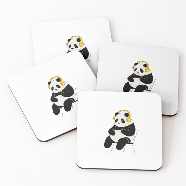 Item preview, Panda minimalista escuchando musica designed and sold by PandArtStudio.