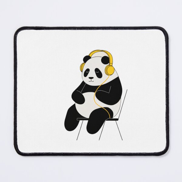 Item preview, Panda minimalista escuchando musica designed and sold by PandArtStudio.