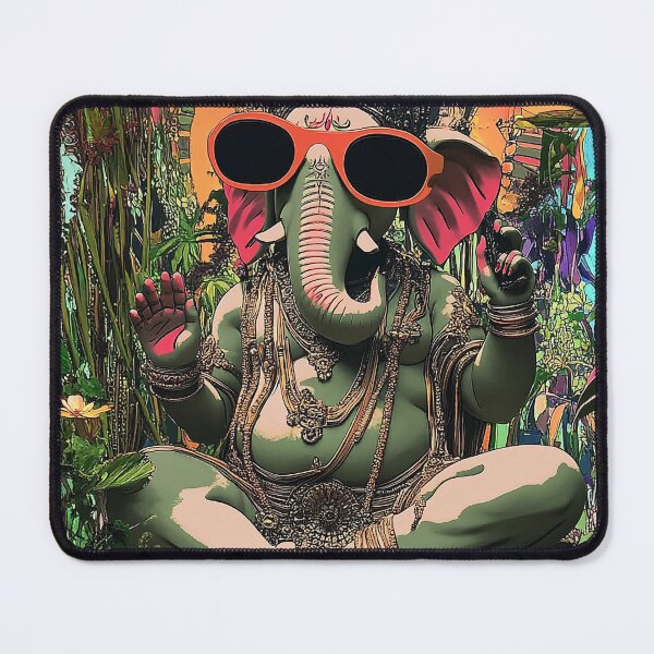 Item preview, Ganesha In Sunglasses Forest Divine Vision Pop Art designed and sold by PANNARUK THAILAND.