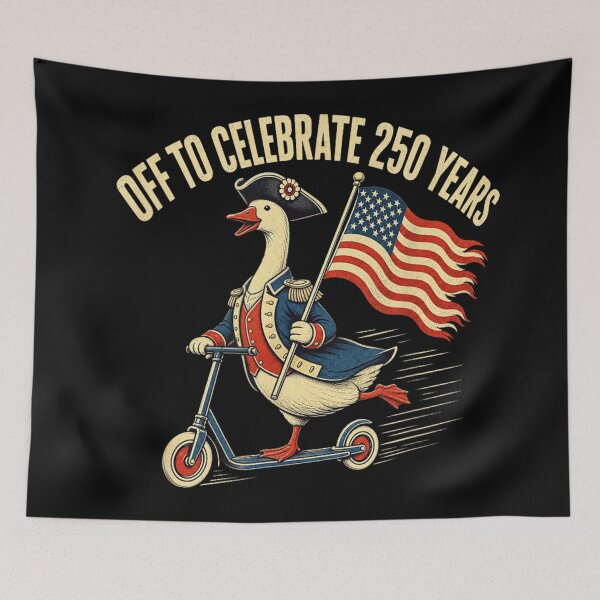 Item preview, Funny Patriot Goose On Scooter Celebrating America Two Hundred Fifty Years designed and sold by YubitaLeLe.