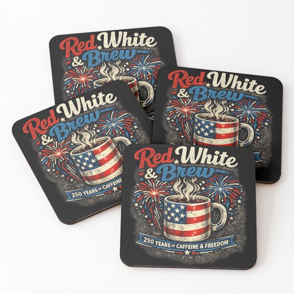 Item preview, Vintage Red White And Brew Two Hundred Fifty Years Of Caffeine Freedom designed and sold by YubitaLeLe.