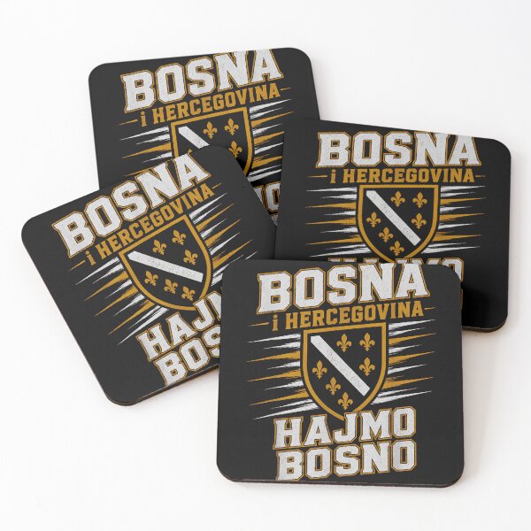 Item preview, Bosna I Hercegovina Hajmo Bosno Patriotic Soccer Crest Shield Graphic Design designed and sold by YubitaLeLe.
