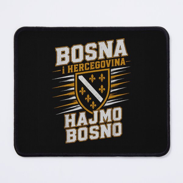 Item preview, Bosna I Hercegovina Hajmo Bosno Patriotic Soccer Crest Shield Graphic Design designed and sold by YubitaLeLe.