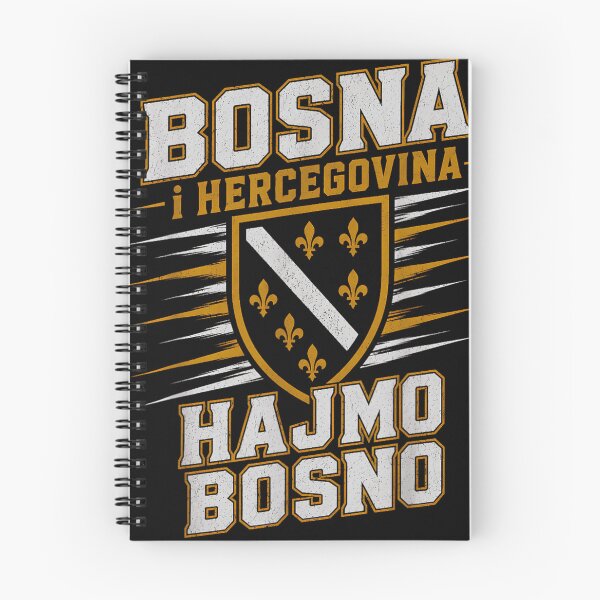 Item preview, Bosna I Hercegovina Hajmo Bosno Patriotic Soccer Crest Shield Graphic Design designed and sold by YubitaLeLe.