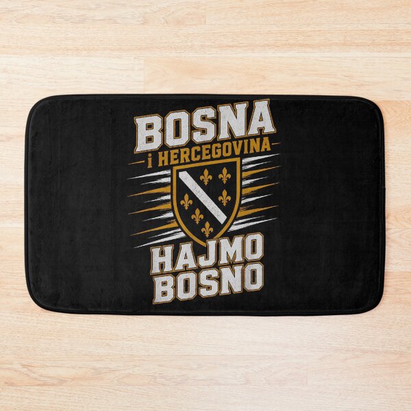 Item preview, Bosna I Hercegovina Hajmo Bosno Patriotic Soccer Crest Shield Graphic Design designed and sold by YubitaLeLe.