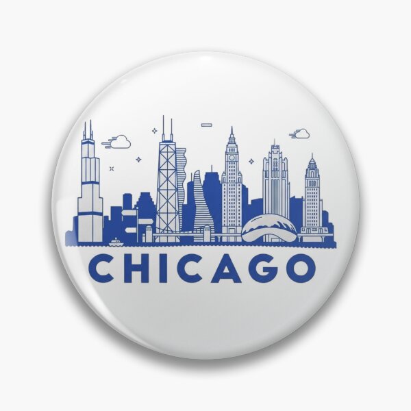 Item preview,  Chicago Skyline Minimalist Blue Line Art designed and sold by BoringClothes .