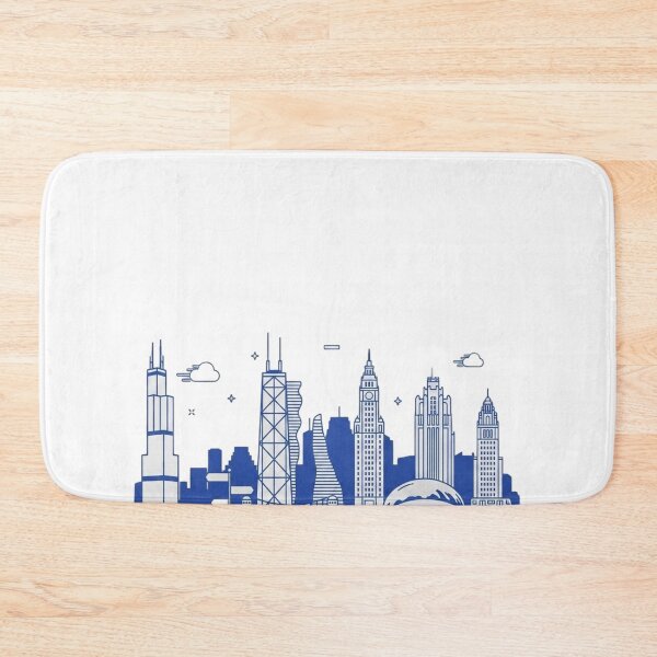 Item preview,  Chicago Skyline Minimalist Blue Line Art designed and sold by BoringClothes .