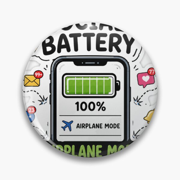 Item preview, Social Battery 100% Airplane Mode designed and sold by Peelorium.
