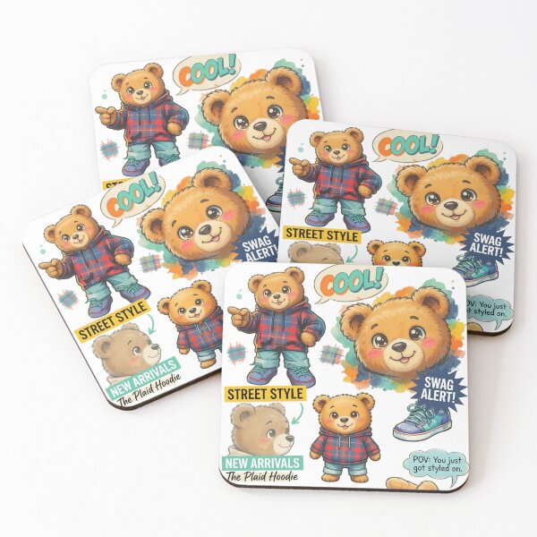 Item preview, Cute Editorial Style Teddy Bear Art designed and sold by bewitchedcuties.