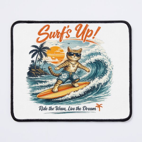 Item preview, SURF'S UP CAT designed and sold by EvilSkullofc.