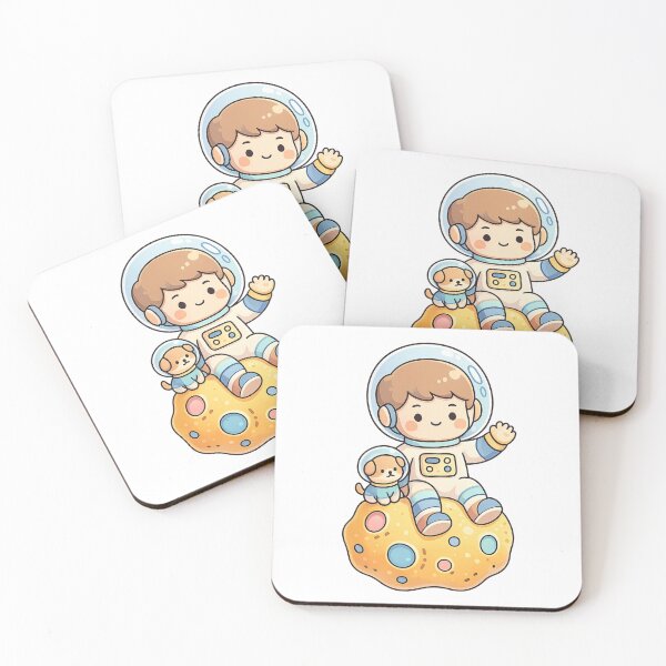 Item preview, Astronaut Kid and Dog Space Shirt designed and sold by SoftSproutstu.