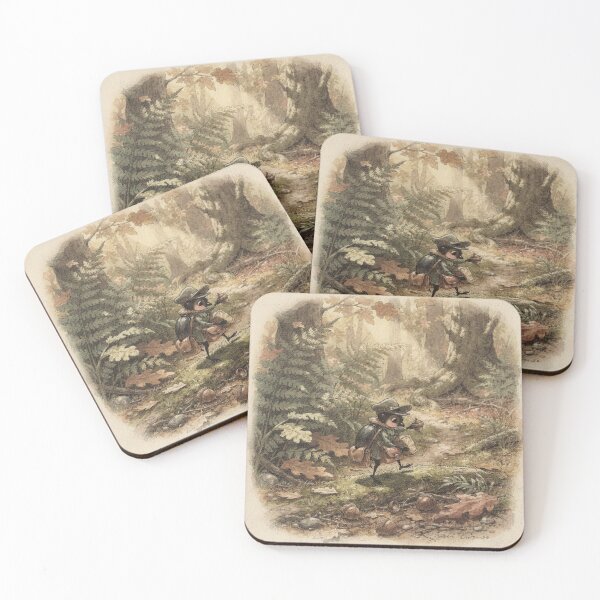 Item preview, Beetle Postman & Acorn Parcel — Forest Folk designed and sold by PictorialWhimsy.