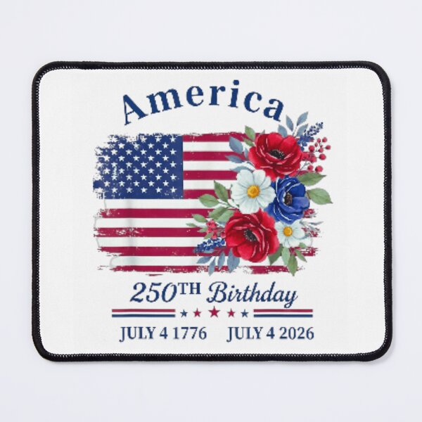 Item preview, Vintage America 250th Birthday July 4 Semi Quincentennial Floral US Flag T Shirt designed and sold by HarinDonreka.