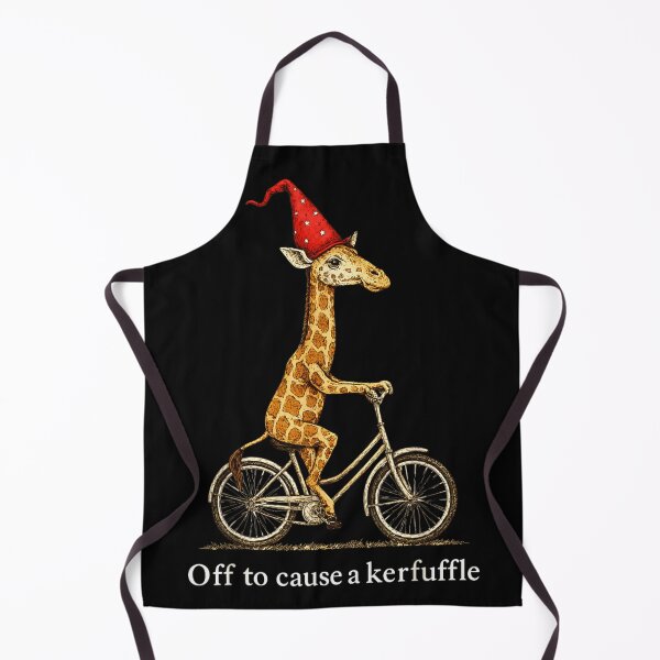 Item preview, Whimsical Wizard Giraffe Riding Bicycle Off To Cause A Kerfuffle Art designed and sold by HarinDonreka.