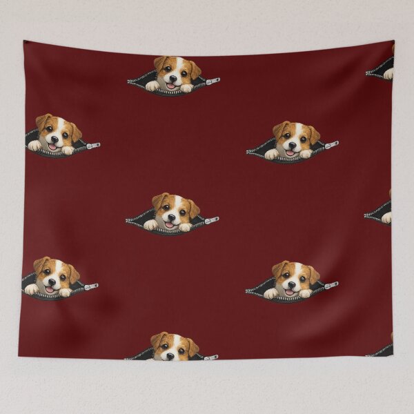 Item preview, Jack Russell Terrier Peeking Out Zipper Funny Cute Dog Graphic designed and sold by PoojaArtLab.