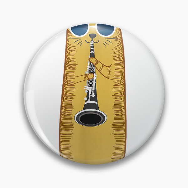 Item preview, Cool Cat Playing The Clarinet Design Hippy Hipster Kitty T-Shirt designed and sold by rawr00.