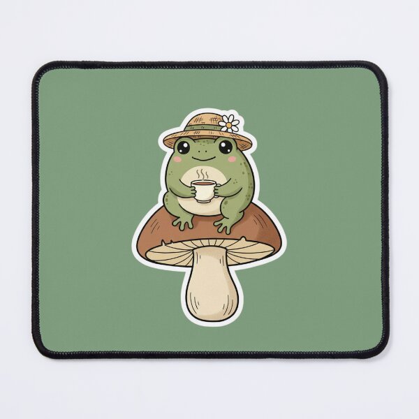 Item preview, Cottagecore Frog on Mushroom Sticker | Cute Frog Coffee Sticker | Whimsical Nature Sticker | Frog Lover Gift designed and sold by EmberPageStudio.