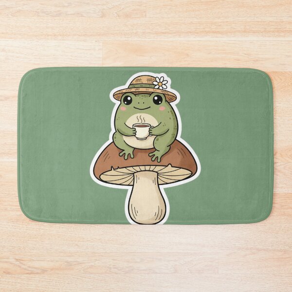 Item preview, Cottagecore Frog on Mushroom Sticker | Cute Frog Coffee Sticker | Whimsical Nature Sticker | Frog Lover Gift designed and sold by EmberPageStudio.