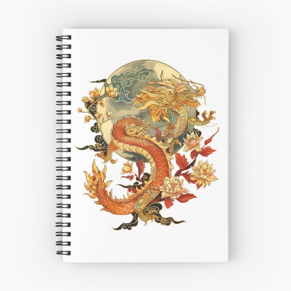 Item preview, Crimson Lunar Floral Dragon Art Noveau T-Shirt designed and sold by ‘Nothing Scares Me’ Store.